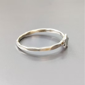 Charming Star Design Ring 925 Silver Modern Elegant Fine Handcrafted Smooth Polished Thin Band Jewelry Everyday Wear - Product Image 3