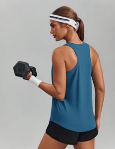 Débardeur tricoté pour femme en Spandex/Polyester, sans manches, décontracté, d'été, doux, confortable, respirant, extensible, écologique, à fermeture frontale - Product Image 4