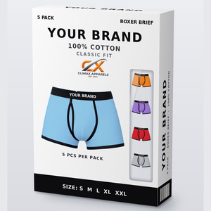 Calzoncillos bóxer para hombre al por mayor con logotipo personalizado, ropa interior transpirable de algodón y spandex, fabricante OEM ODM de marca privada - Product Image 3
