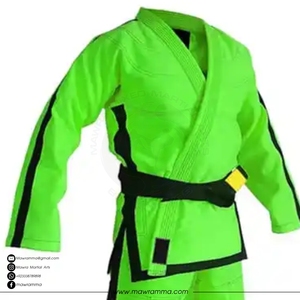 ชุดยูโดผ้าฝ้ายออร์แกนิคปักโลโก้ตามสั่ง แบบ Pearl Weave สำหรับฝึกซ้อมบราซิลเลียนยิวยิตสู ระดับมืออาชีพ พร้อมอุปกรณ์ป้องกัน - Product Image 2