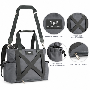 Fashion Waterproof Large Capacity <b>Corduroy</b> Yoga <b>Bag</b> Portable Gym & Travel <b>Tote</b> with Shoulder Strap Convertible - Product Image 3