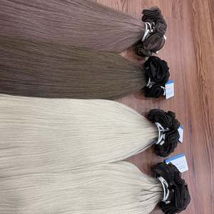 ผมต่อแบบเส้นตรง พรีเมียม ดับเบิ้ลดรอน แบบเย็บมือ  วัสดุผมแท้เวียดนาม หลายความยาว สำหรับขายส่ง ลดราคาพิเศษ - Product Image 4