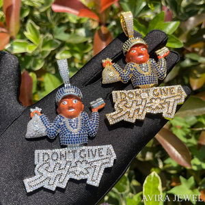 จี้เพชรโมอิสซาไนต์แท้ เงินแท้ 925 ชุบทองคำสีกุหลาบ สไตล์ฮิปฮอป สำหรับทุกเพศ เหมาะสำหรับใส่ไปงานปาร์ตี้ พร้อมใบรับรอง IDGL - Product Image 3