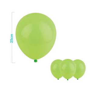 Confezione media 1.5g 12x50 pezzi 25cm di erba verde lattice palloncini per compleanni decorazione matrimoni ed eventi - Product Image 1