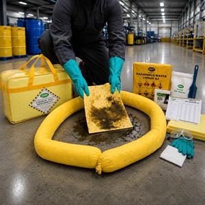 Kit portátil para derrames químicos de 15 litros, kit de emergencia, bolsa blanda amarilla, kit para derrames en fábricas y talleres, respuesta a derrames - Product Image 4