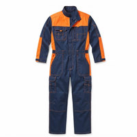 Combinaison de travail robuste avec poches utilitaires, manches longues, uniforme de travail industriel pour atelier, usine et travaux en extérieur
