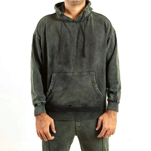 Conjunto Deportivo Informal de Pantalón Largo y Sudadera con Capucha para Hombre, Color Sólido, con Bolsillos Laterales, para Otoño - Product Image 3