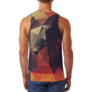 Camiseta sin mangas informal para hombre, chaleco con estampado 3D, tela elástica, sublimación estampada, camiseta de salón para gimnasio, nueva ropa de moda diaria de talla grande - Product Image 2