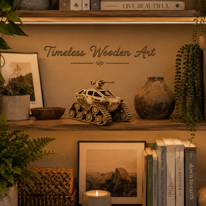 Modelo de Tanque de Madera Premium, Kit de Rompecabezas 3D para Adultos y Adolescentes |   Juguete de Ensamblaje de Vehículo Militar Cortado con Láser, Decoración Mecánica para Escritorio - Product Image 2
