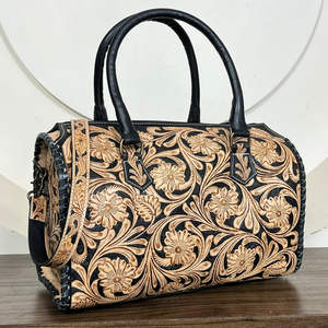 Bolsa de Viaje de Cuero Repujado Hecha a Mano de 15 Pulgadas, con Cierre de Cremallera Personalizado, para Viajes de Negocios o Uso Personal, Venta al Por Mayor - Product Image 4