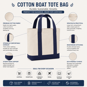 Bolsa de Mano Tipo Tote de Algodón EcoDari con Cierre de Cremallera, Asas en Contraste, Reutilizable, Ecológica, Ligera y Lavable - Product Image 5