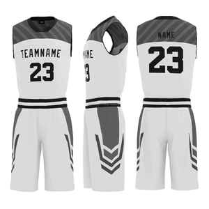 Uniformes de Baloncesto Sublimados Personalizados de Alta Calidad para Hombres/Adultos, Tela 100% Poliéster, Transpirable, que Absorbe la Humedad, Tallas Grandes - Product Image 4