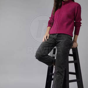 Suéter de Mujer en Oferta, 100% Algodón/Lana Pura, Suave y Cálido para Invierno, Precio al por Mayor - Product Image 4