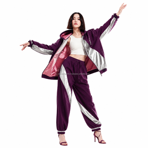 Ensemble coupe-vent surdimensionné à panneaux, logo imprimé personnalisé, manches raglan, design à panneaux, tissu imperméable et coupe-vent, vente en gros OEM - Product Image 1