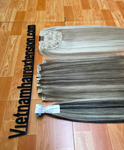 Extensions de cheveux vietnamiennes en gros, cheveux vierges Remy, extensions à clips, 100g, rapport de cheveux les plus longs >=55% - Product Image 3