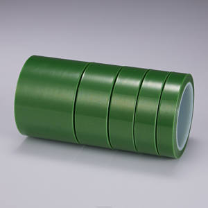 Film de protection en silicone simple face en polyester vert Jumbo Ruban thermofusible résistant à la chaleur Ruban adhésif PET haute température - Product Image 3