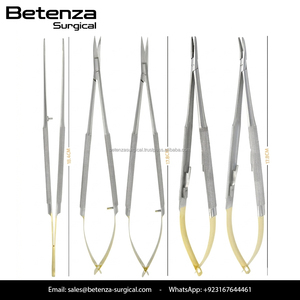 Ensemble d'instruments de microchirurgie ophtalmique TC Castroviejo 5 pièces : ciseaux, porte-aiguille, micro-pinces pour chirurgie oculaire - Product Image 6