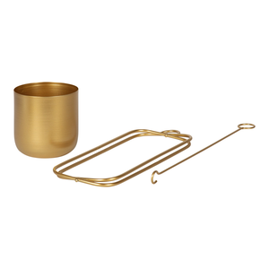 Macetas Colgantes de Metal Dorado con Soportes Altos de Alambre |   Macetas Colgantes Modernas y Minimalistas para Decoración del Hogar en Interiores - Product Image 3
