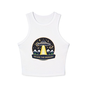 Camiseta Deportiva de Algodón de Alta Calidad, Transpirable, Casual, para Mujer, Corte Regular, Ajustada, con Espalda Cruzada y Microcanalé, Personalizable con Logotipo - Product Image 2
