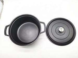 Oval Cast Iron Dutch Oven <b>Pot</b> With Enameled Interior Superior Heat Distribution Tight Sealing Lid Comfortable Heat Resistant - Product Image 4