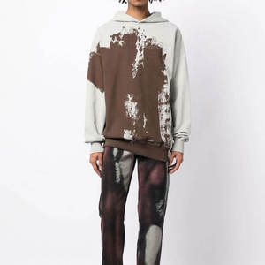 Sweat à capuche graphique streetwear surdimensionné personnalisé pour homme, en molleton de coton épais vieilli style vintage, unisexe, vente en gros - Product Image 6