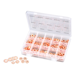 แหวนซีลทองแดงแบบสากลสำหรับยานพาหนะเครื่องมือสำหรับการปิดผนึกที่มีประสิทธิภาพ450ชิ้น - Product Image 1