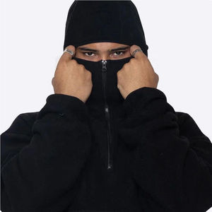 Sudadera con capucha de forro polar con cremallera completa de spandex/algodón para hombre |   Sudadera Vintage con Hombros Caídos de Felpa |   Serigrafía y Bordado OEM, Talla Grande para Otoño - Product Image 4