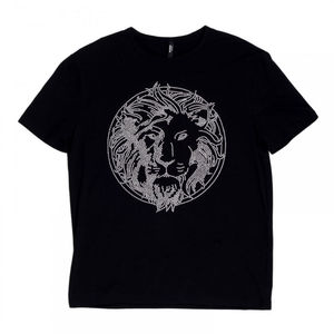 Men's & Women's Lion King <b>Rhinestone</b> T-Shirt 2026 Jet Black Slim Fit Silver Multi-Color Sparkle Crystal Streetwear <b>Top</b> HD - Product Image 3