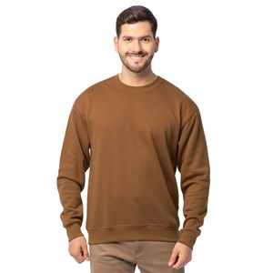 Sweat-shirt à col rond pour homme, vente en gros, logo personnalisé, molleton de coton, pull uni, décontracté, unisexe, 100% coton, couleur unie - Product Image 1