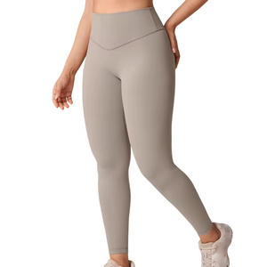 Leggings de sport pour femmes, respirants, confortables, extensibles, en spandex/nylon, longueur intégrale, taille élastique de haute qualité, velours - Product Image 1