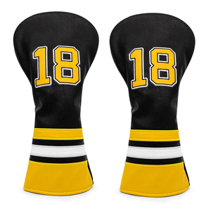 Housse de tête de club de golf personnalisée en gros avec logo, en cuir PU imperméable, pour driver, fairway wood et hybride, en vente en ligne - Product Image 1