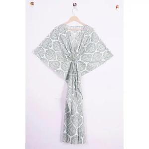Ethinic Craft Hub - Traje de Baño Estilo Marroquí para Adultos, Estampado Azul Índigo, para el Verano, para la Playa o la Piscina - Product Image 1