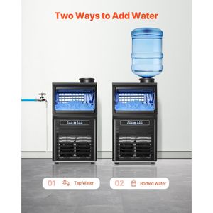 Macchina per il Ghiaccio Professionale da 70 libbre/24H con Capacità di Stoccaggio di 12 libbre, 36 Cubetti di Ghiaccio, 15 Minuti di Produzione, Display Digitale a LED - Product Image 5