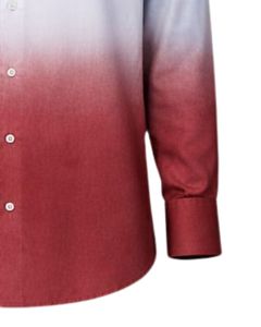 Camisa Formal para Hombre en Gris Carbón y Rojo Degradado, Algodón Premium, Manga Larga, Cierre de Botones, Estilo Casual Elegante, Suministro al por Mayor del Fabricante - Product Image 6