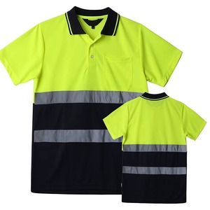 เสื้อโปโลสะท้อนแสงเพื่อความปลอดภัยแบบขายส่ง OEM ออกแบบเอง ผลิตจากโพลีเอสเตอร์ เสื้อผ้าทำงานแบบยุทธวิธี ผ่านการรับรองมาตรฐาน CE จากผู้ผลิต - Product Image 2