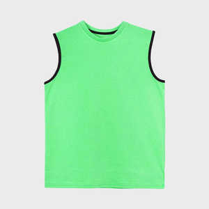 Best-Selling Unisex Tank Top Customized 100% Cotton Graphic Oversize Casual Sleeveless Top for Men Breathable Knitted - Product Image 2