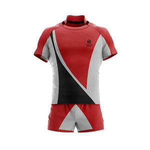 Conjunto de Uniforme de Rugby Oficial para Hombre, Camiseta de Manga Corta y Pantalones Cortos, Equipación Deportiva, Tela Cómoda y Transpirable, Alta Calidad, Personalizable - Product Image 1