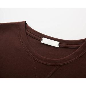 Vente en gros, Logo personnalisé hommes Slim Fit t-shirt 100% coton Long Lind ourlet ras du cou hommes Gym entraînement Singlet t-shirt - Product Image 3