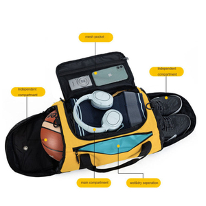 Sac de sport Oxford pour basketball avec compartiment à chaussures séparé (humide/sec) grande capacité – Vente en gros - Product Image 5