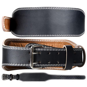 Ceinture de musculation en cuir véritable pour homme et femme, service OEM, soutien du dos, entraînement de musculation. - Product Image 1