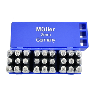 German Letter Industrial Grade Classic Design 27pcs 2mm Alphabet Steel <b>Stamp</b> Set with Ampersand - Product Image 1