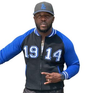 Phi Beta Sigma 1914 <b>Black</b> Varsity <b>Fleece</b> Jacket Greek Fraternity Apparel with Classic Collegiate Style Warmth and Comfort - Product Image 1