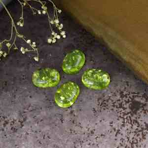 Venta al por Mayor de Gemas Sueltas de Ámbar Verde Natural en Forma Ovalada, Piedra Semipreciosa para la Fabricación de Joyas - Product Image 3