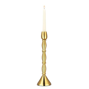 Luxury Vintage <b>Brass</b> <b>Candlestick</b> <b>Holder</b> Set High Quality Gold Metal Taper Candle Stand with Spiral Stem Floral Base for Wedding - Product Image 5