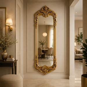 Miroir mural en bois sculpté à la main, style maçonnerie maure, cadre décoratif, miroir de salle de bain de qualité supérieure, décoration élégante pour la maison - Product Image 6