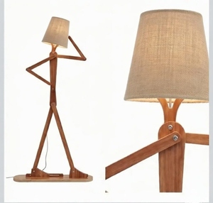 Modern Wooden Adjustable <b>Swing</b> <b>Arm</b> <b>Floor</b> <b>Lamp</b> Wholesale Human Shape Standing Light Manufacturer Custom Walnut Finish <b>Floor</b> <b>Lamp</b> - Product Image 4