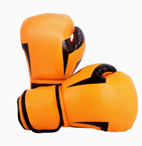 Gants de boxe en cuir noir, à lacets, pour adultes, pour l'entraînement et le combat - Product Image 2