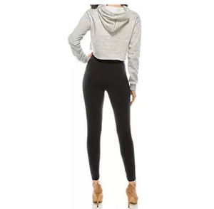 เสื้อฮู้ดครอปท็อปผู้หญิงสำหรับฤดูหนาว สวมใส่สบาย ระบายอากาศได้ดี ผลิตจากผ้าฝ้าย 100% เป็นมิตรต่อสิ่งแวดล้อม แขนยาว ฮู้ดปรับได้ - Product Image 2