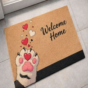 Tapete de PVC con Diseño de Bienvenida, Antideslizante, Moderno, Rectangular, para Cocina y Baño - Product Image 1