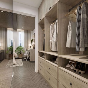 Meubles de chambre à coucher pour villa, vente directe d'usine, armoires modernes, rangement, armoire en bois écologique - Product Image 6